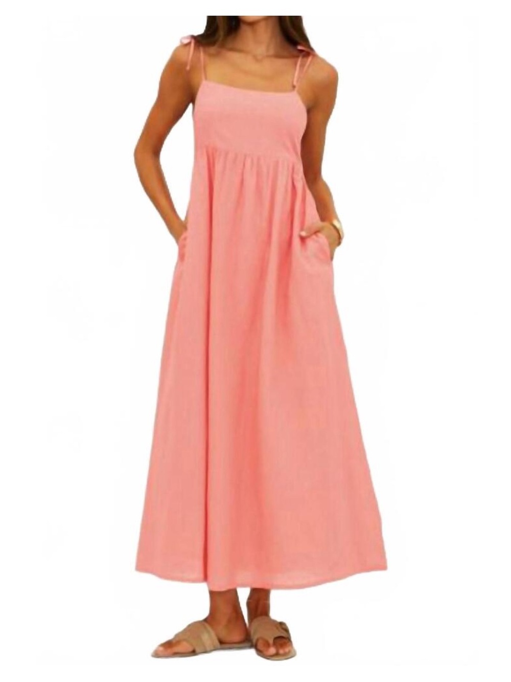 NEW BEACH RIOT valory maxi dress in coral sea